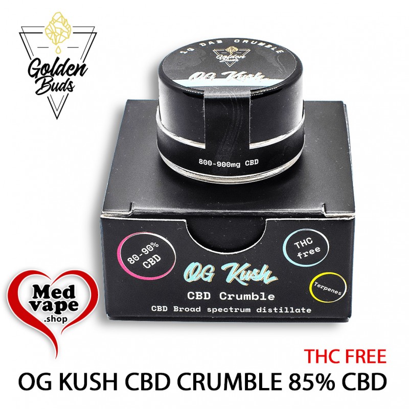 OG KUSH 85% CBD CRUMBLE - GOLDEN BUDS MEDVAPE