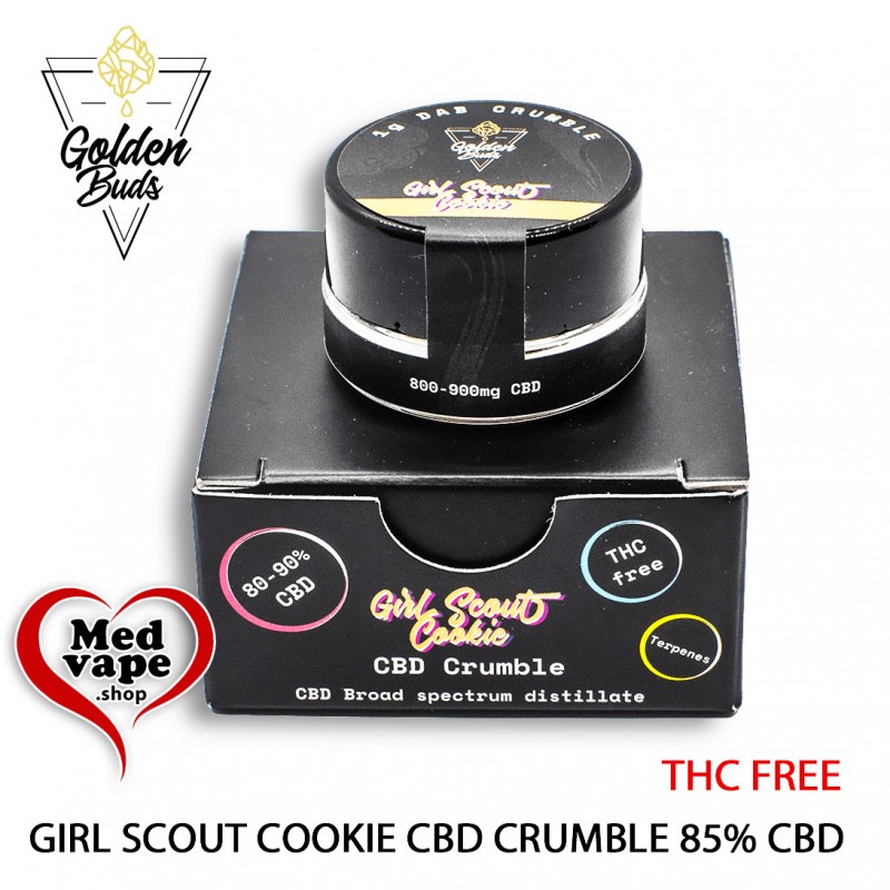 GIRL SCOUT COOKIE 85% CBD CRUMBLE - GOLDEN BUDS Medvape