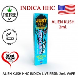 ALIEN KUSH INDICA HHC LIVE RESIN - 2ml DISPOSABLE VAPE JUSTHHC MEDVAPE