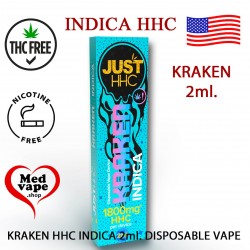 KRAKEN INDICA HHC - 2ml DISPOSABLE VAPE JUSTHHC MEDVAPE