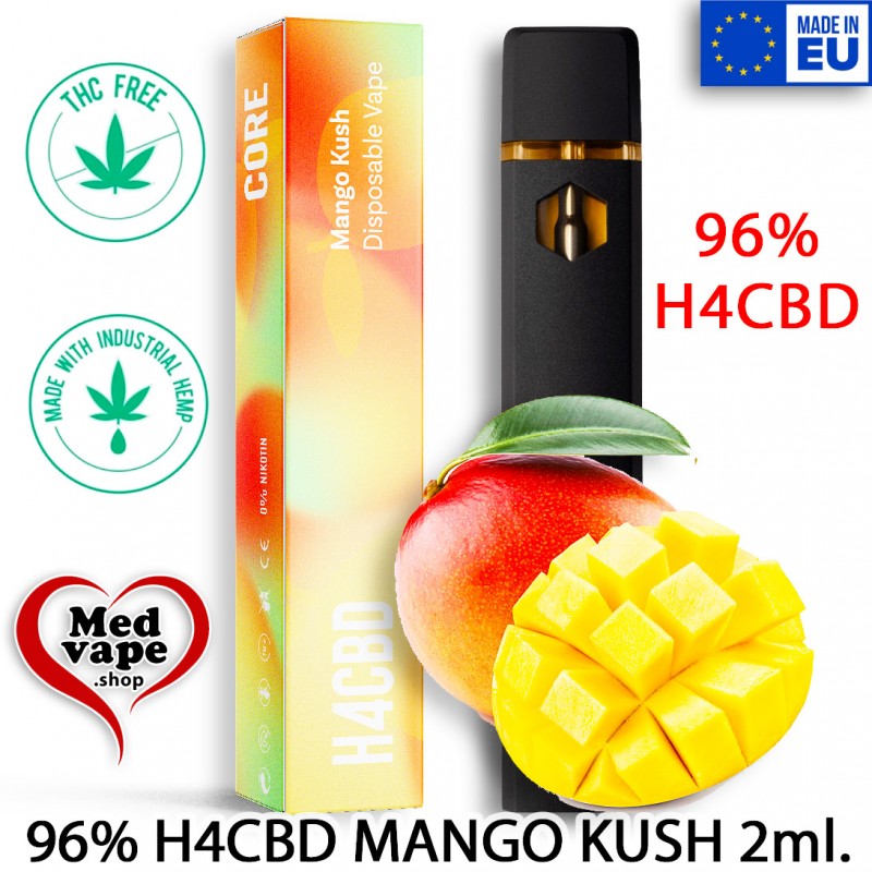 H4CBD (96%) MANGO KUSH 2ml. CORE JOY JUICE HERO MEDVAPE