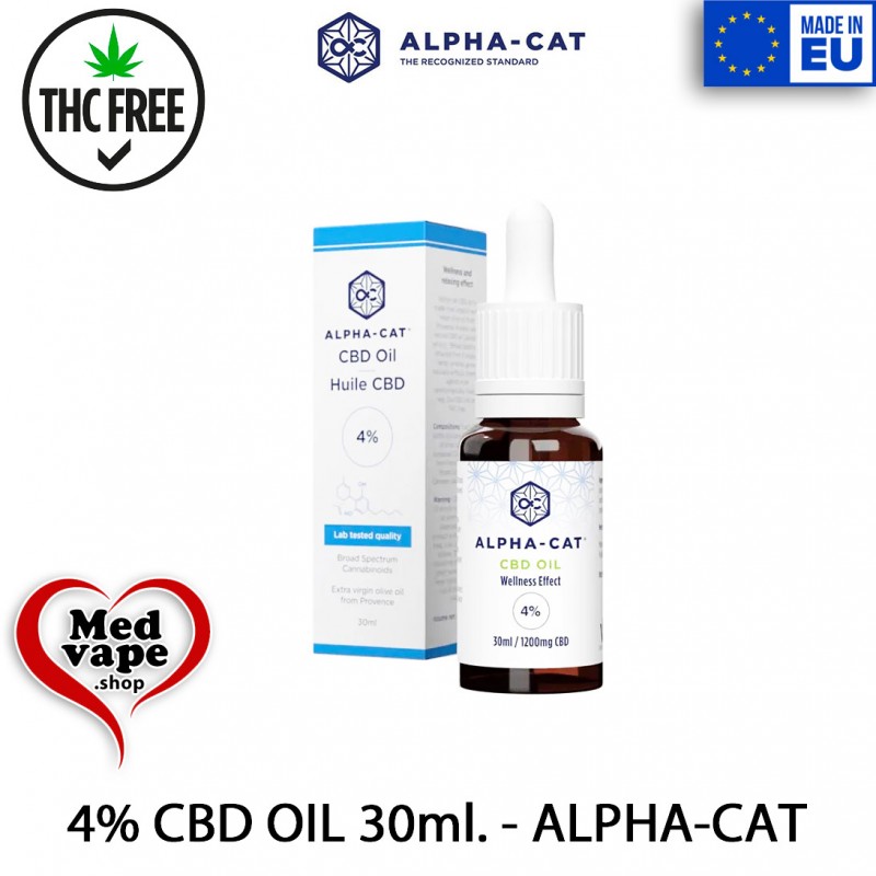 4% CBD BROAD SPECTRUM OIL 1200MG 30ML - ALPHA-CAT MEDVAPE