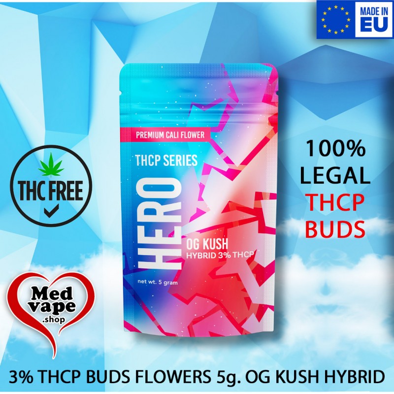 3% THCP BUDS FLOWERS OG KUSH HYBRID 5g. WEED MEDVAPE