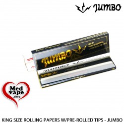 KING SIZE ROLLING PAPERS W/PRE-ROLLED TIPS – JUMBO KING WEED THC LEGAL MARIJUANA MEDVAPE