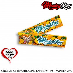 ICE PEACH ROLLING PAPERS W/TIPS – MONKEY KING weed legal thc MEDVAPE