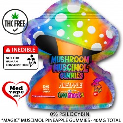 MUSCIMOL PINEAPPLE GUMMIES (4 PCS) 40MG TOTAL WEED GUMMIES MUSHROOM THC